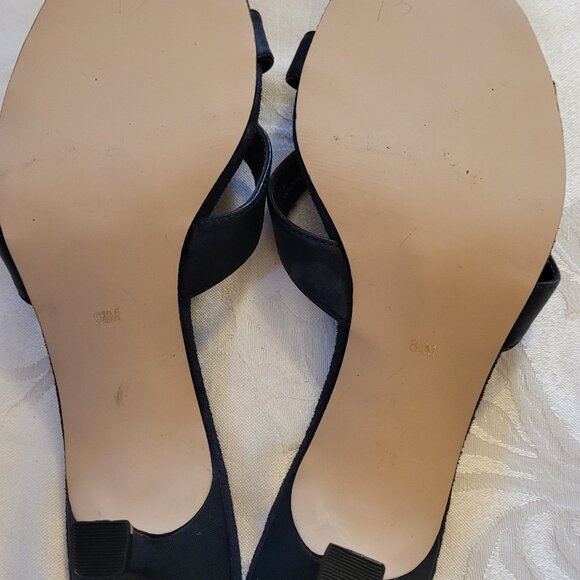 Ann Marino Navy Kitten Heel Sandals - 8.5 NWOT! - Picture 2 of 6